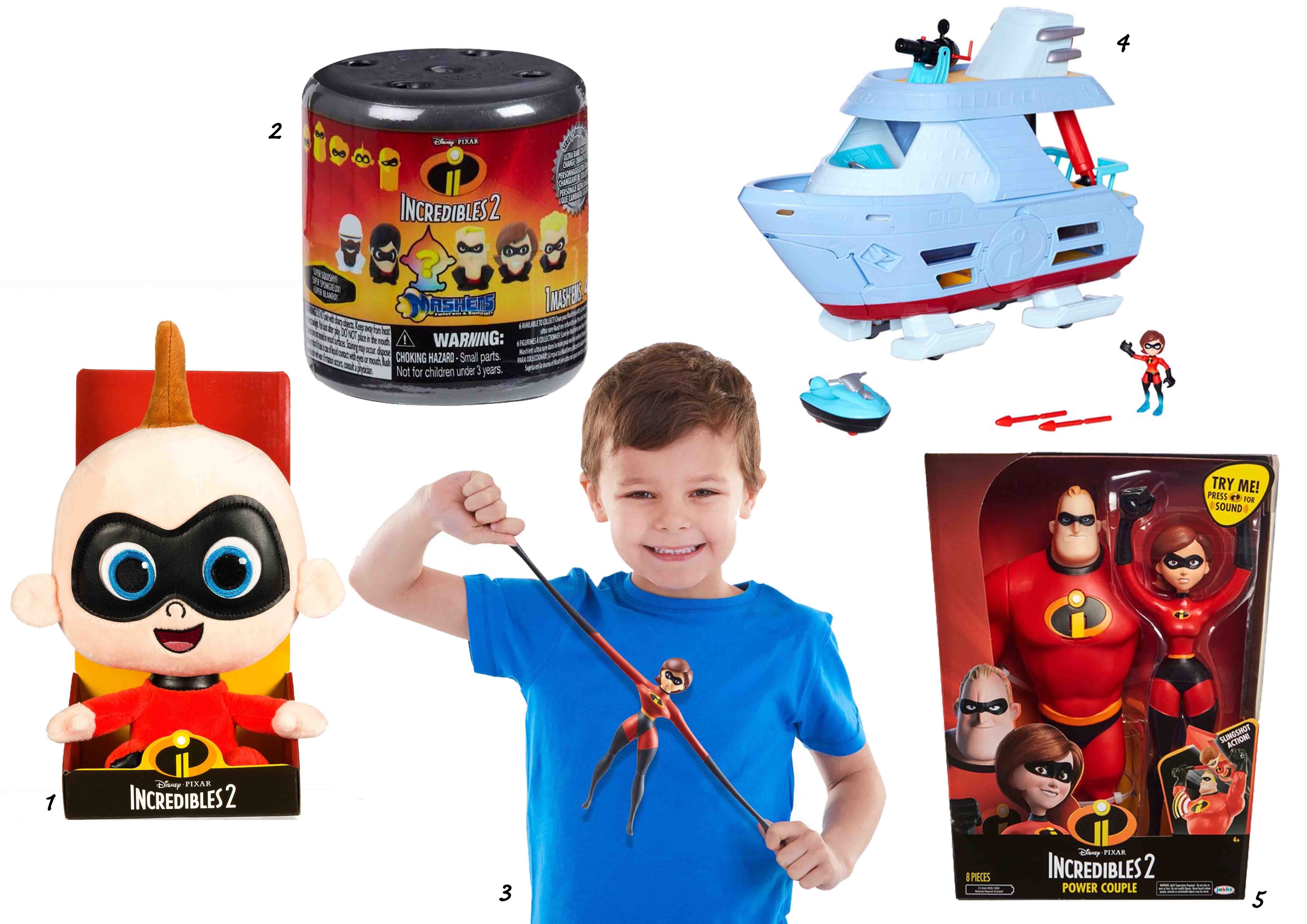 disney pixar incredibles 2 junior supers hydroliner with 4 figures