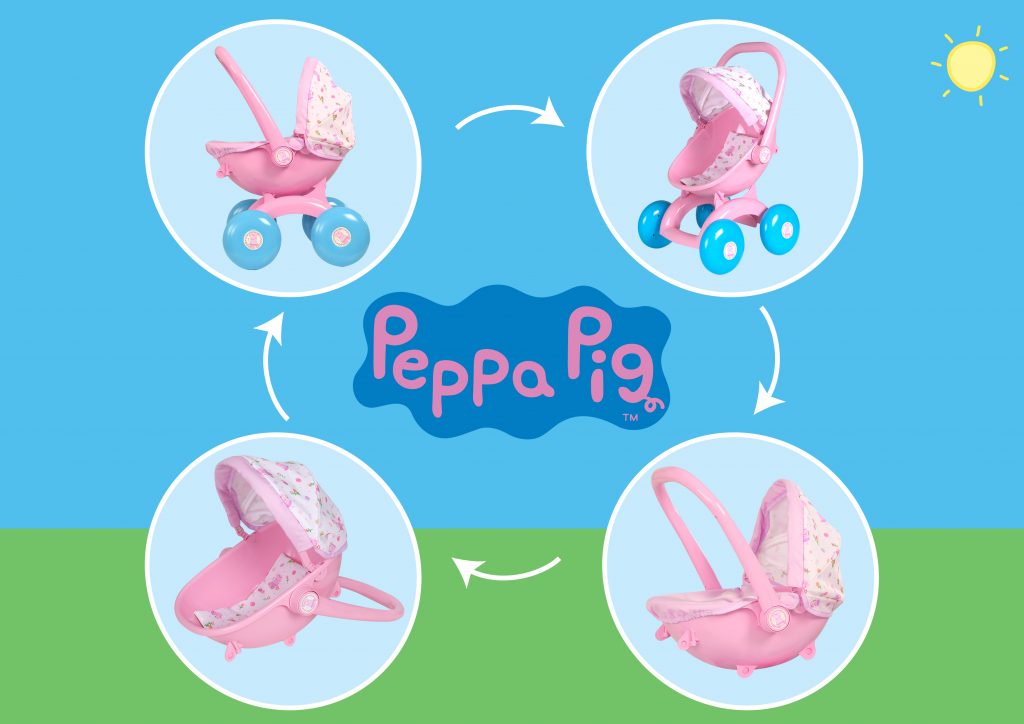 peppa pig dolls pushchair