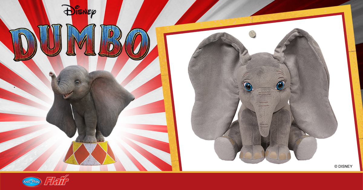 dumbo live action flapping ear feature plush