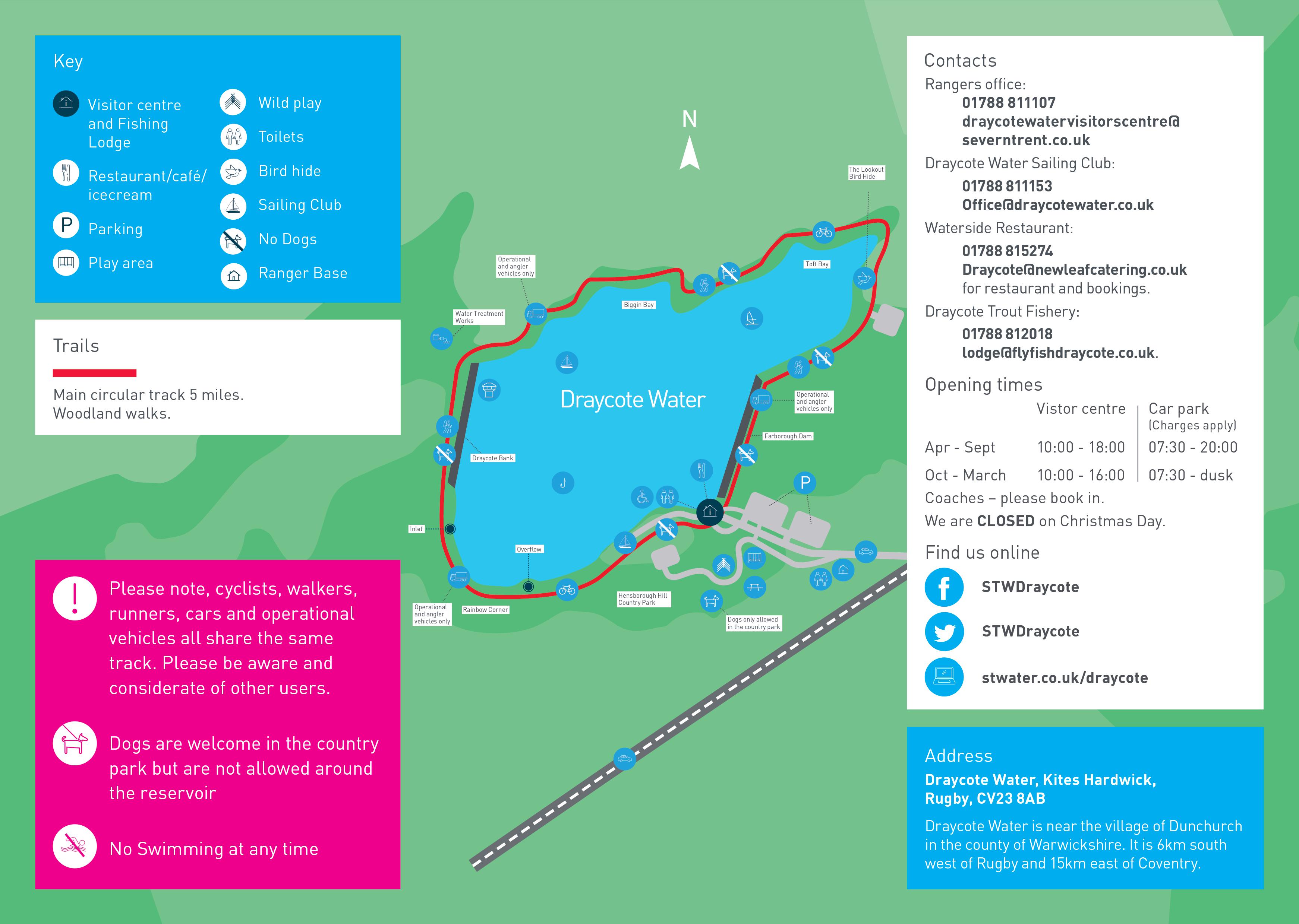 Map Of Draycote Water Best Outdoor Places For Wheely Good Fun! - Uk Mums Tv