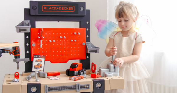 Smoby Black + Decker Bricolo One Workbench and Roleplay Tools