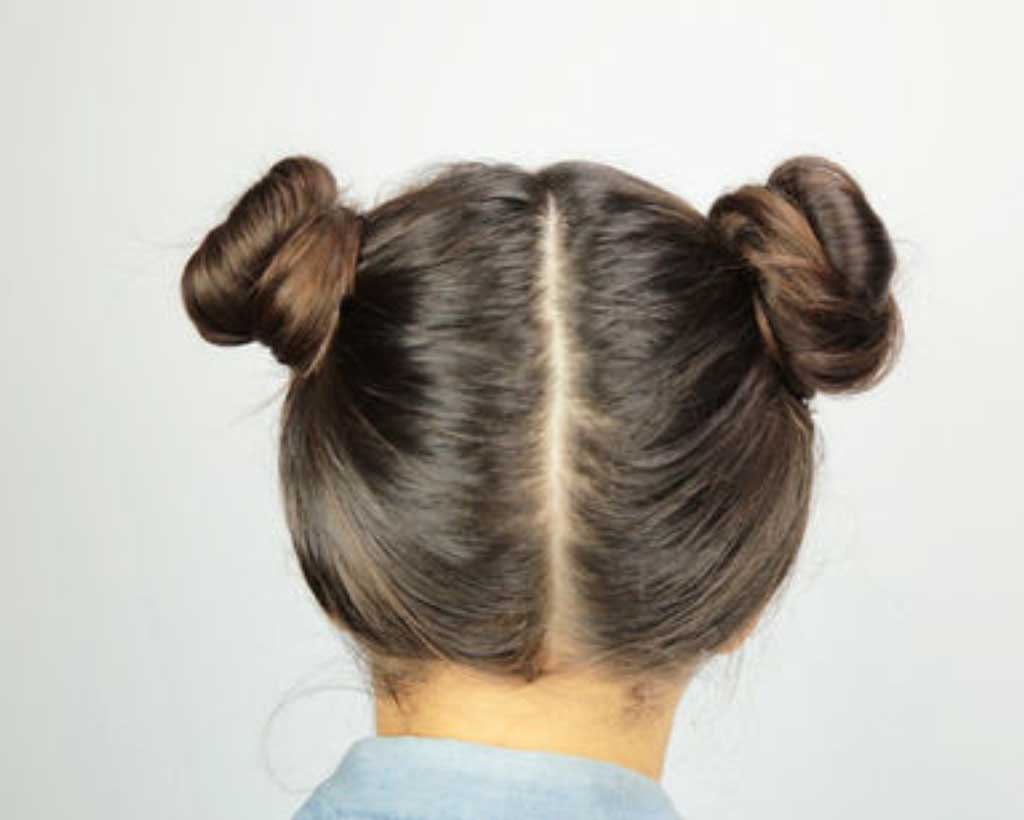 Back to School Hairstyles - space buns