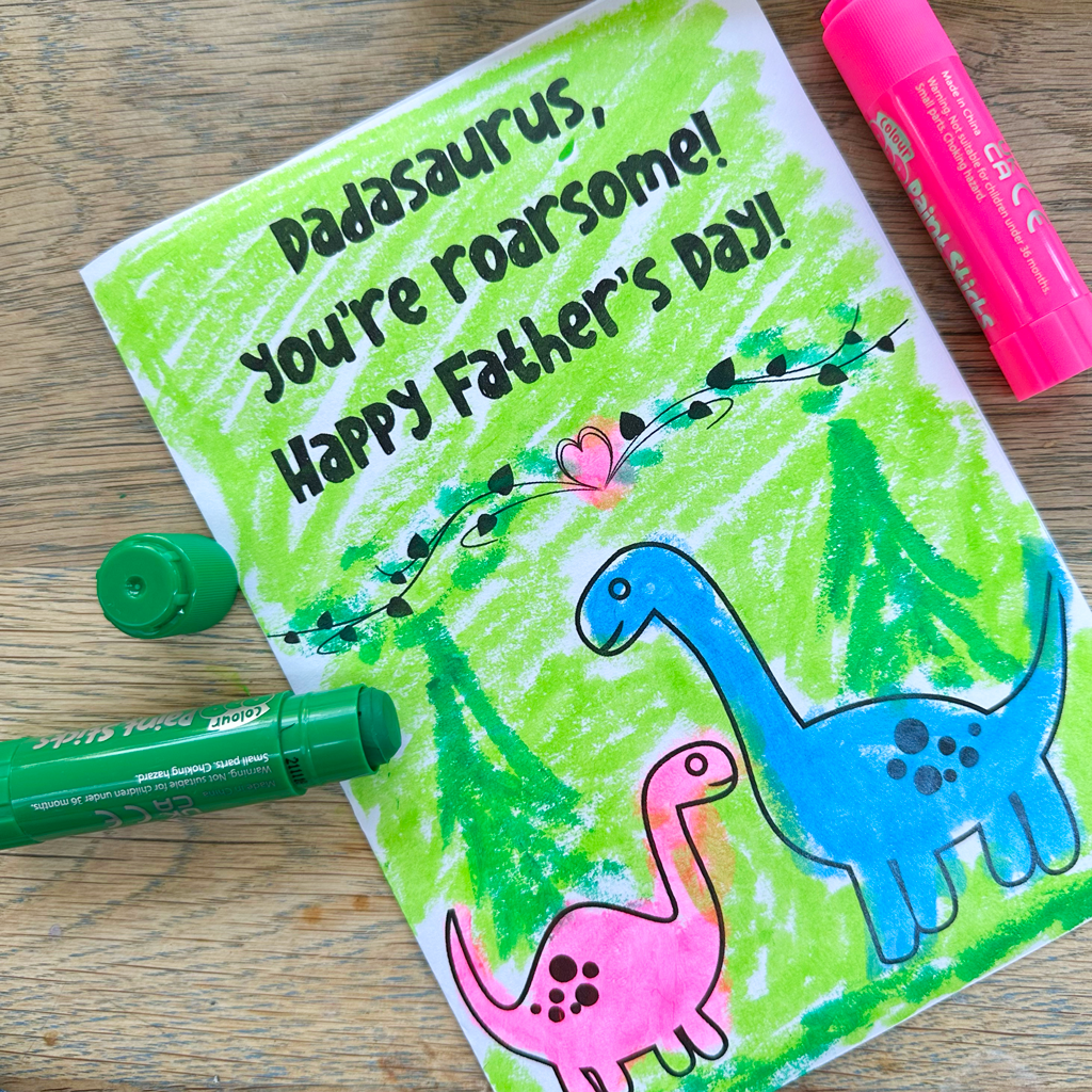 Free Downloadable Paint Pop Paint Sticks Father's Day Cards